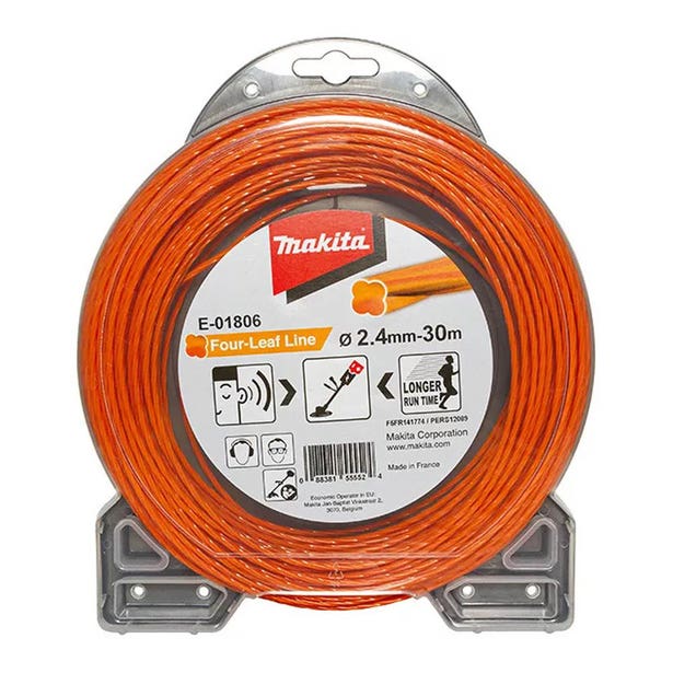 MAKITA 2.4mm x 30m Four Leaf Silent Nylon Line E01806