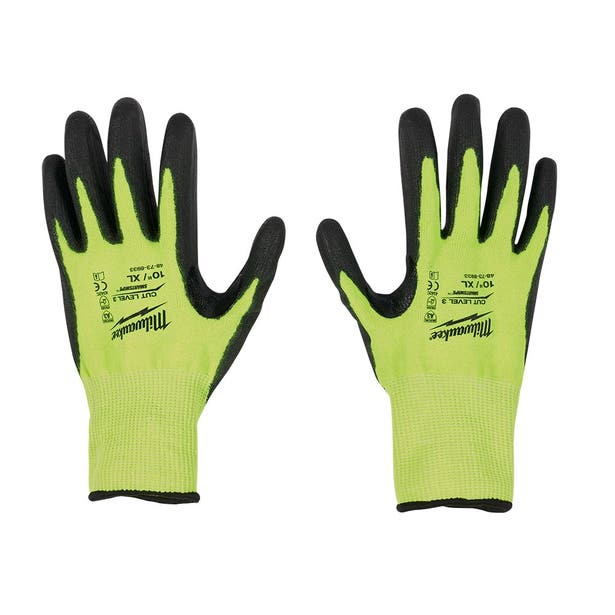 MILWAUKEE High-Visibility Cut Level 3 Glove X Large 48738933