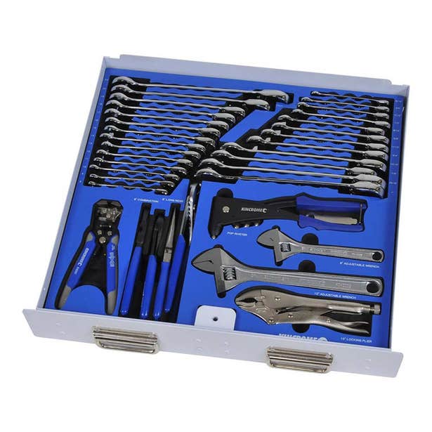 KINCROME Eva Tray 35 Piece Gear Spanner & Pliers & Wrench EVA153T