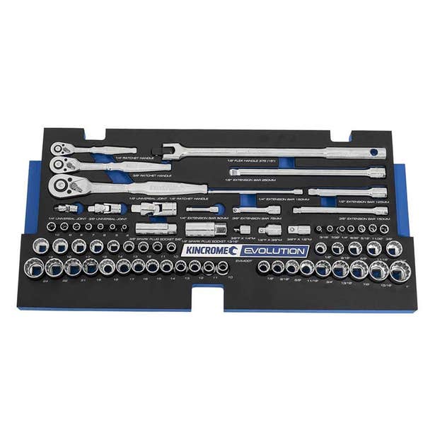 KINCROME EVOLUTION Eva Tray 68 Piece Sockets & Accessories EVA400T