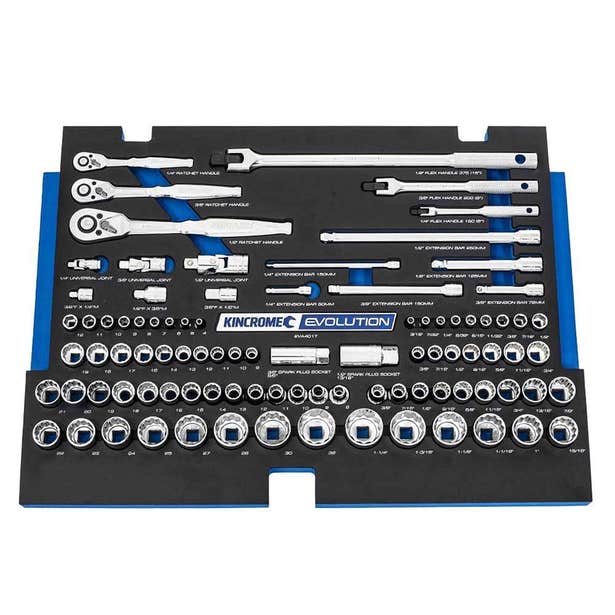 KINCROME EVOLUTION Eva Tray 92 Piece Sockets & Accessories EVA401T