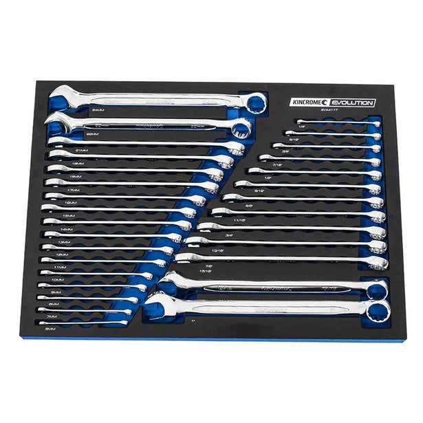 KINCROME EVOLUTION Eva Tray 30 Piece Combination Spanner EVA411T
