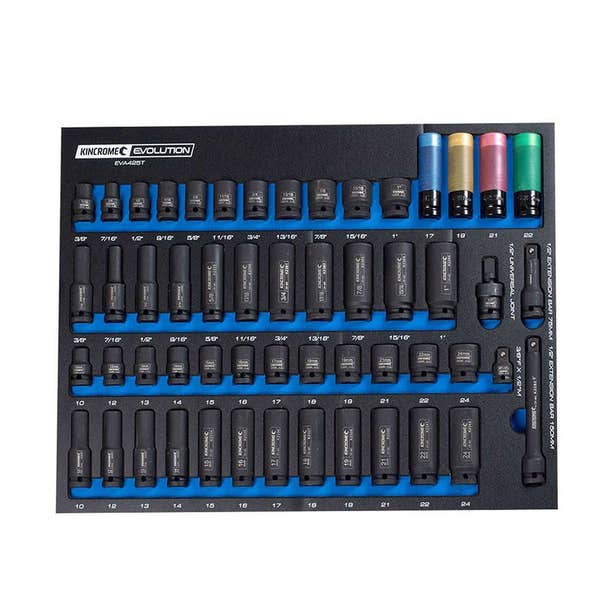 KINCROME EVOLUTION Eva Tray 54 Piece DeepSockets & Accessories EVA425T
