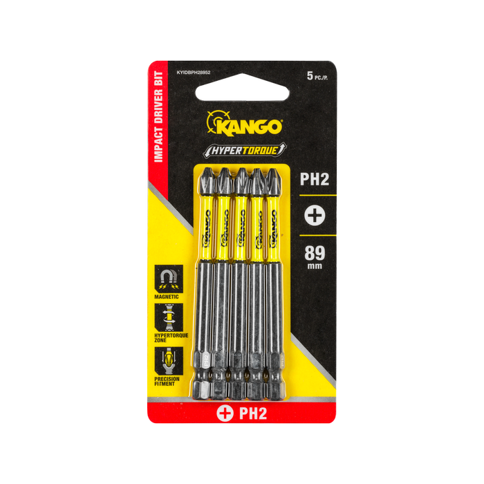 Kango Hypertorque 89mm PH2 Impact Driver Bit - 5 Pack