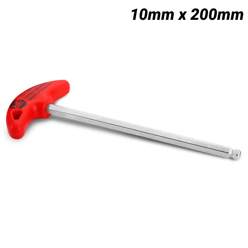 Hafu 420-102-02 10mm T-Handle Metric Ballpoint Hex Key Wrench - MADE IN GERMANY
