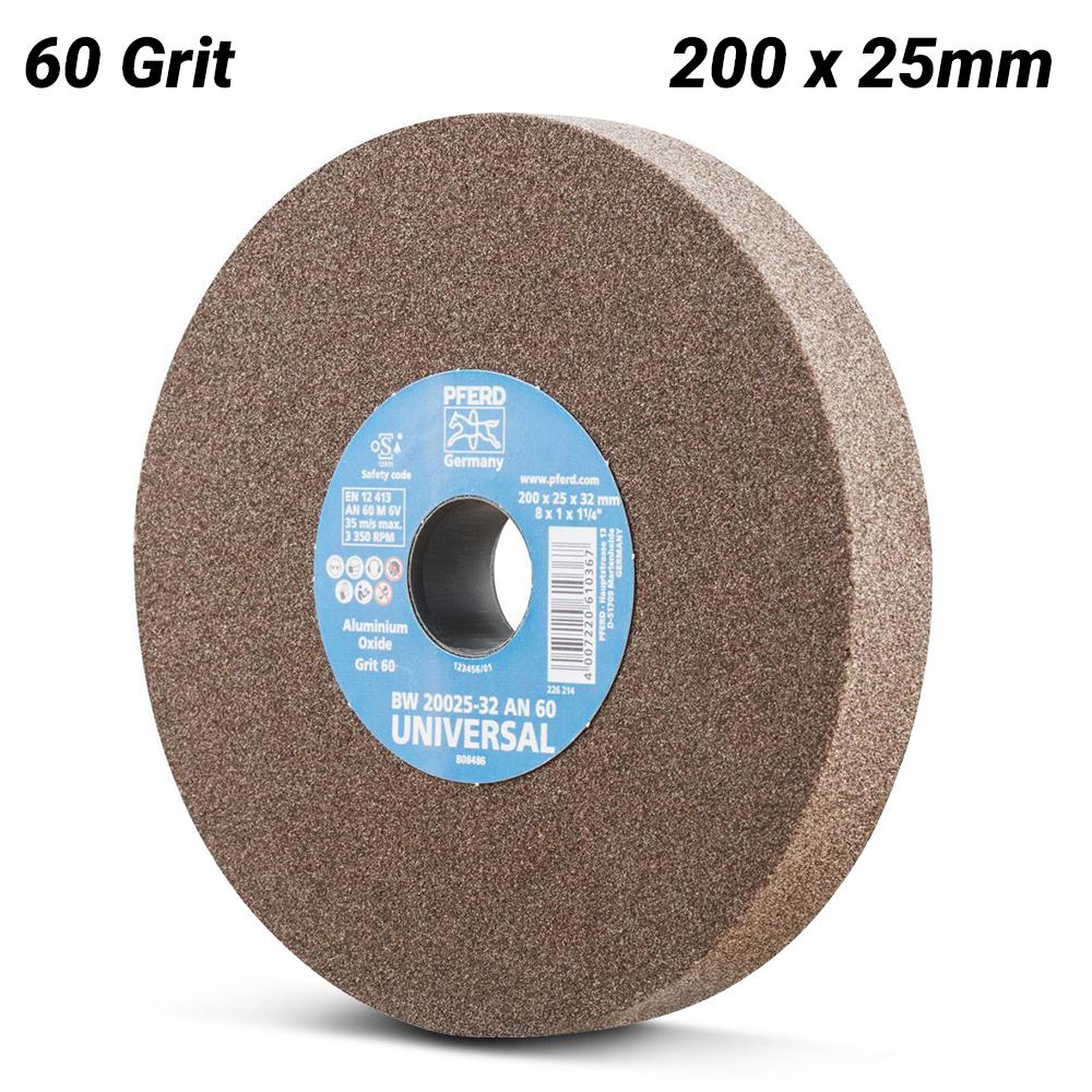 PFERD 39008441 200mm (8") Aluminium Oxide 60 Grit Universal Bench Grinding Wheel