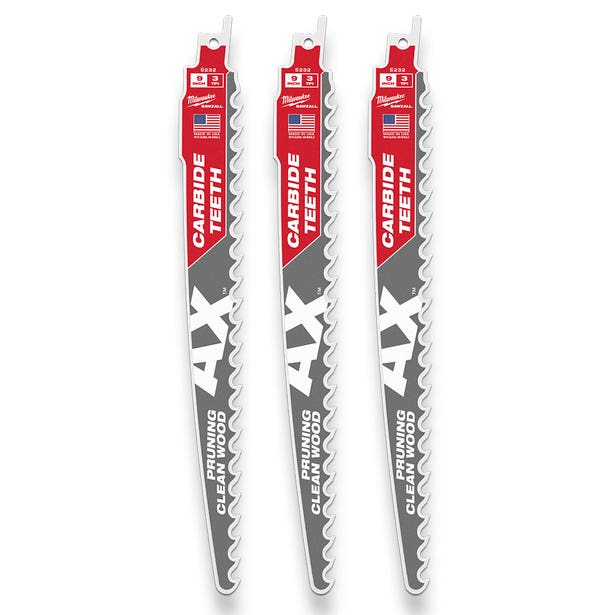 MILWAUKEE 225mm The AX w/ Carbide Teeth For Pruning & Clean Wood - 3 Piece 48005332