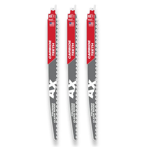 MILWAUKEE 305mm The AX w/ Carbide Teeth For Pruning & Clean Wood - 3 Piece 48005333