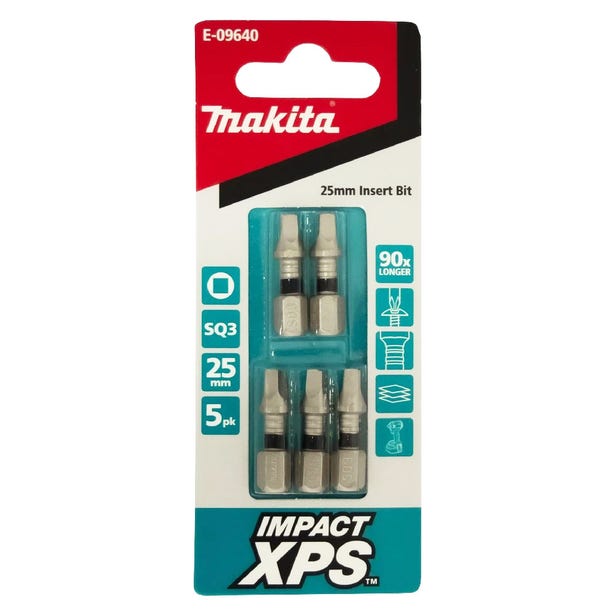 MAKITA SQ3 x 25mm Impact XPS Insert Bit - 5 Piece E-09640