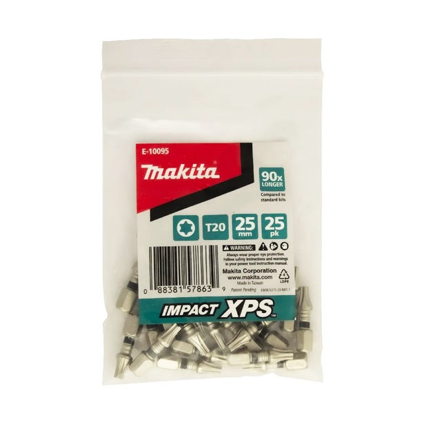 MAKITA T20 x 25mm Impact XPS Insert Bit - 25 Piece E-10095