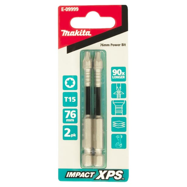 MAKITA T15 x 75mm Impact XPS Power Bit - 2 Piece E-09999