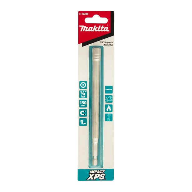 MAKITA 1/4 x 150mm Impact XPS Mag Nutsetter - 1 Piece E-10229
