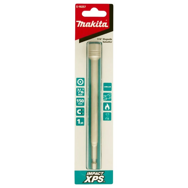 MAKITA 7/16 x 150mm Impact XPS Mag Nutsetter - 1 Piece E-10257