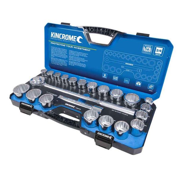 KINCROME 3/4" Drive Socket Set Metric & Imperial 22 Piece K28046