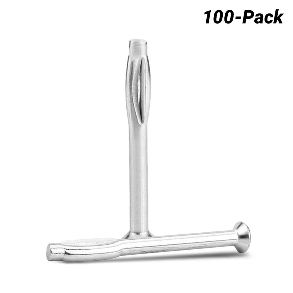Fixed Fasteners F665SA 100-Pack 6 x 65mm Flat Head White Zinc Split Drive Anchor