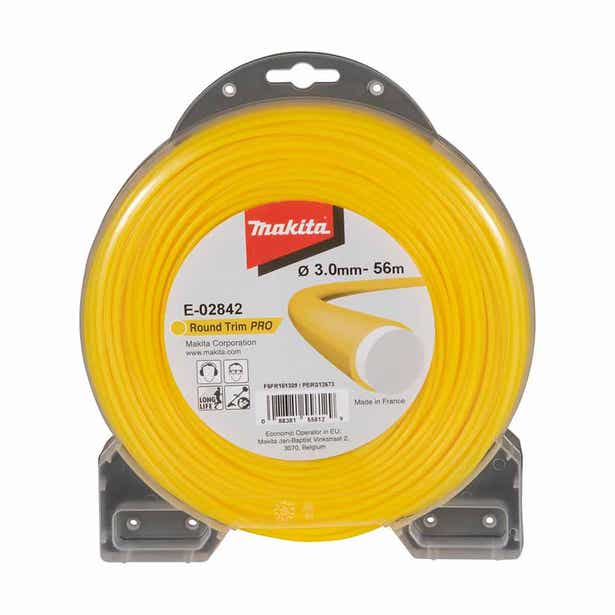 MAKITA 3mm x 56m Round Nylon Cord - Yellow E-02842
