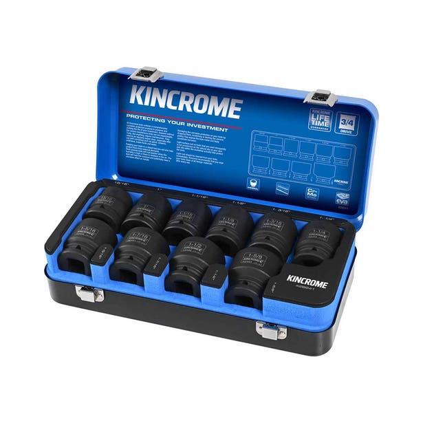 KINCROME 10 Piece 3/4" Drive Imperial Impact Socket K28241