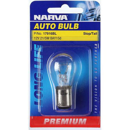 Narva P21/5W Bayonet BAY15d Premium Long Life Globe 12V 21/5W 17916BL
