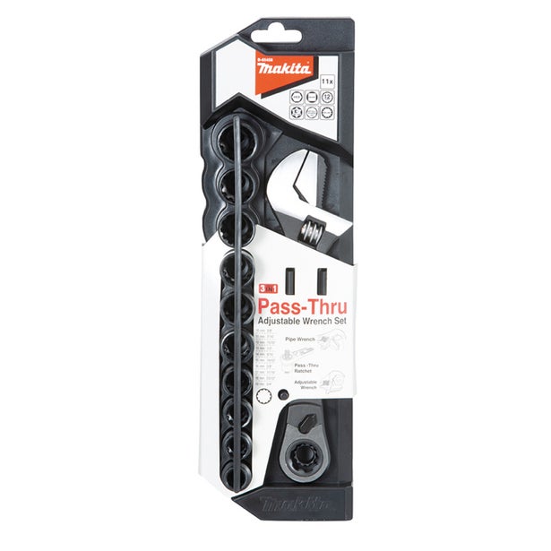 MAKITA Pass Thru Adjustable Wrench Set - 11 Piece B-65458