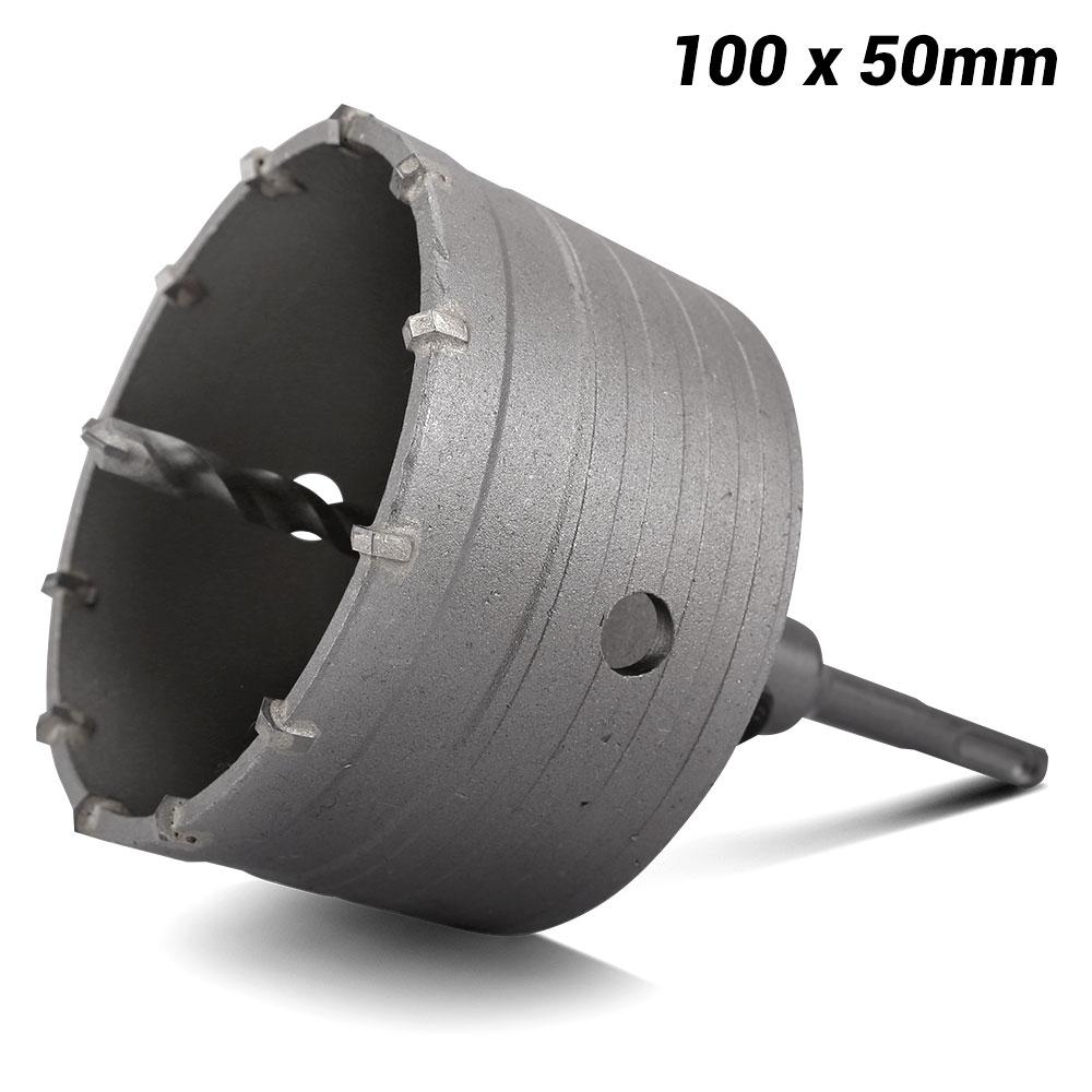 Techsmart THCT100 M16 100mm x 50mm SDS Plus TCT Hole Cutter Light Weight Core Bit