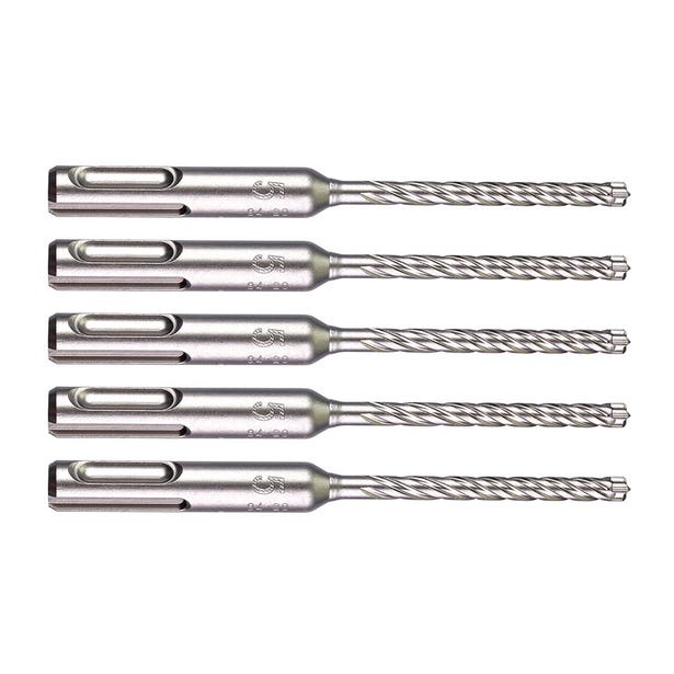 MILWAUKEE 5 x 115mm SDS Plus 4-Cutter TCT Masonry Drill Bit - 5 Piece  4932478529