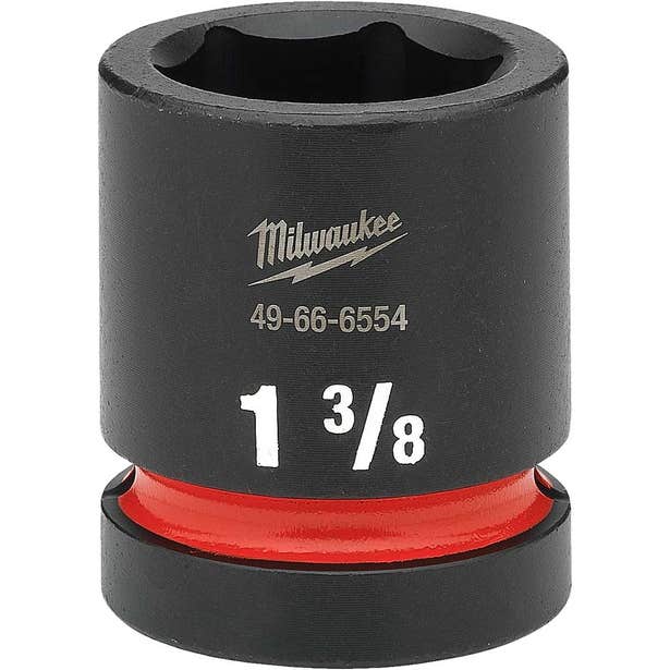 MILWAUKEE SHOCKWAVE 1" Drive 1-3/8" Standard 6 Point Impact Socket 49666554
