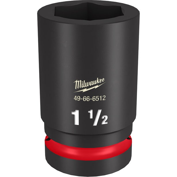 MILWAUKEE SHOCKWAVE 1" Drive 1-1/2" Deep 6 Point Impact Socket 49666512