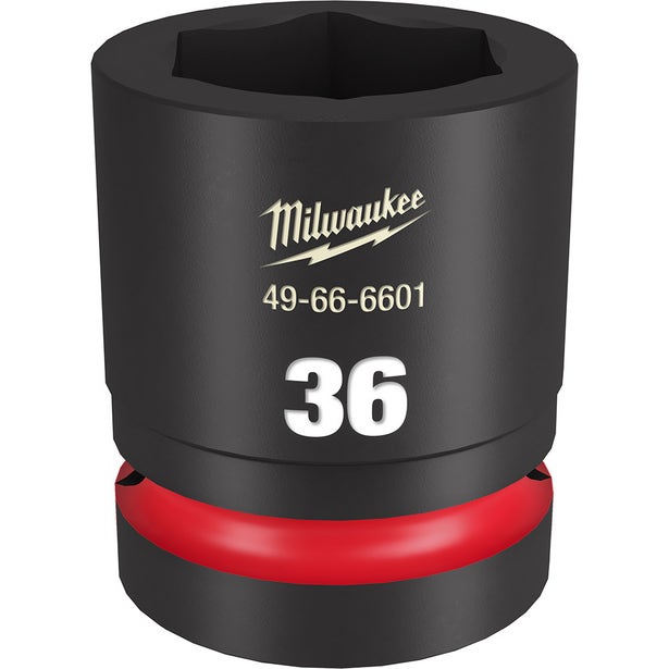 MILWAUKEE SHOCKWAVE 1inch Drive 36mm Standard 6 Point Impact Socket 49666601