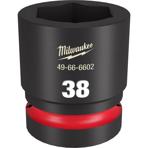 MILWAUKEE SHOCKWAVE 1inch Drive 38mm Standard 6 Point Impact Socket 49666602