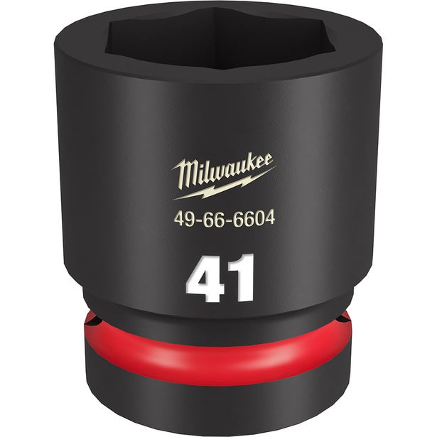 MILWAUKEE SHOCKWAVE 1inch Drive 41mm Standard 6 Point Impact Socket 49666604