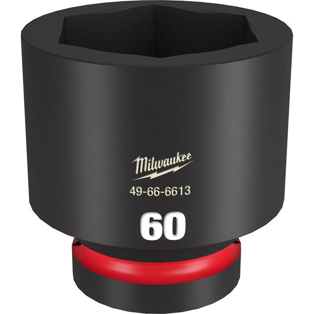 MILWAUKEE SHOCKWAVE 1inch Drive 60mm Standard 6 Point Impact Socket 49666613