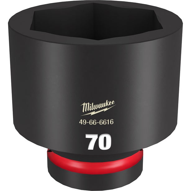 MILWAUKEE SHOCKWAVE 1inch Drive 70mm Standard 6 Point Impact Socket 49666616