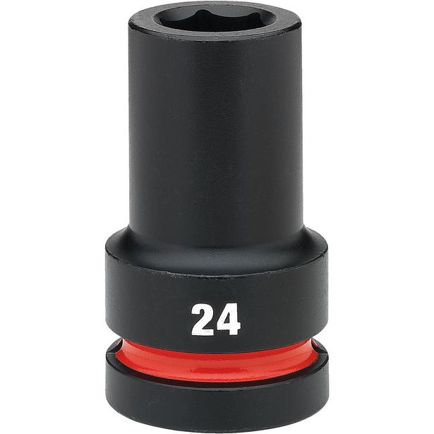 MILWAUKEE SHOCKWAVE 1inch Drive 24mm Deep 6 Point Impact Socket 49666619