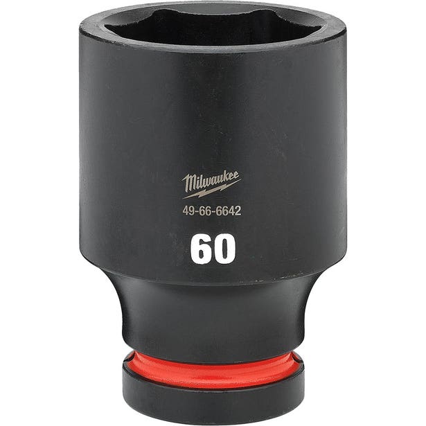 MILWAUKEE SHOCKWAVE 1inch Drive 60mm Deep 6 Point Impact Socket 49666642