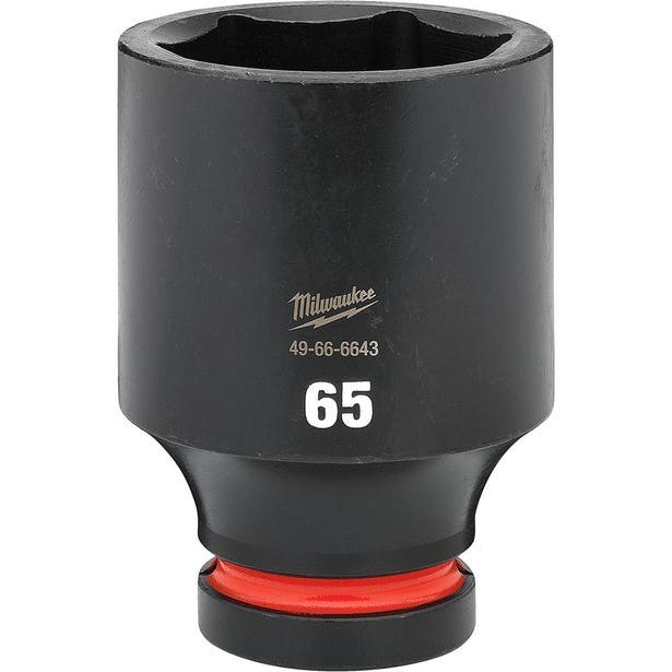 MILWAUKEE SHOCKWAVE 1inch Drive 65mm Deep 6 Point Impact Socket 49666643