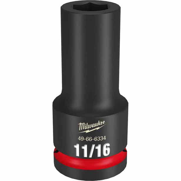 MILWAUKEE SHOCKWAVE 3/4" Drive 11/16" Deep 6 Point Impact Socket 49666334
