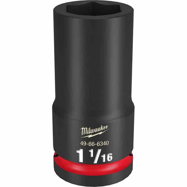 MILWAUKEE SHOCKWAVE 3/4" Drive 1-1/16" Deep 6 Point Impact Socket 49666340
