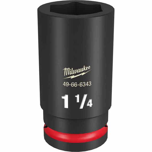 MILWAUKEE SHOCKWAVE 3/4" Drive 1-1/4" Deep 6 Point Impact Socket 49666343