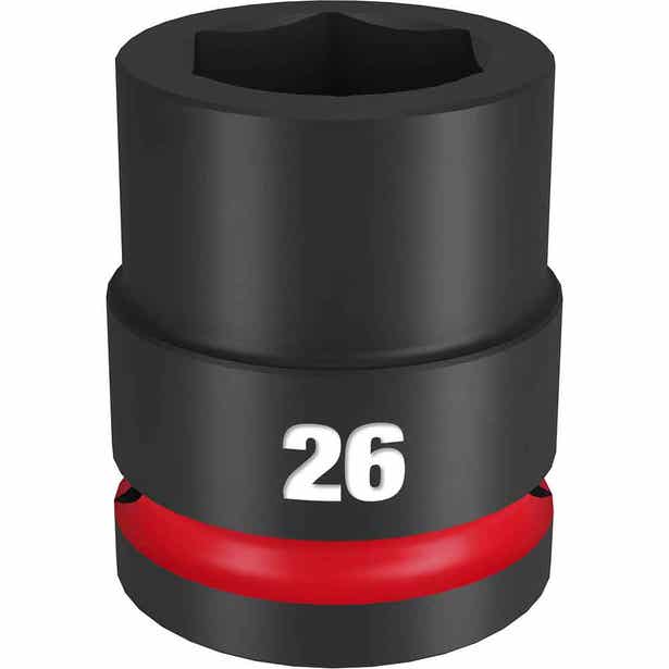 MILWAUKEE SHOCKWAVE 3/4inch Drive 26mm Standard 6 Point Impact Socket 49666364