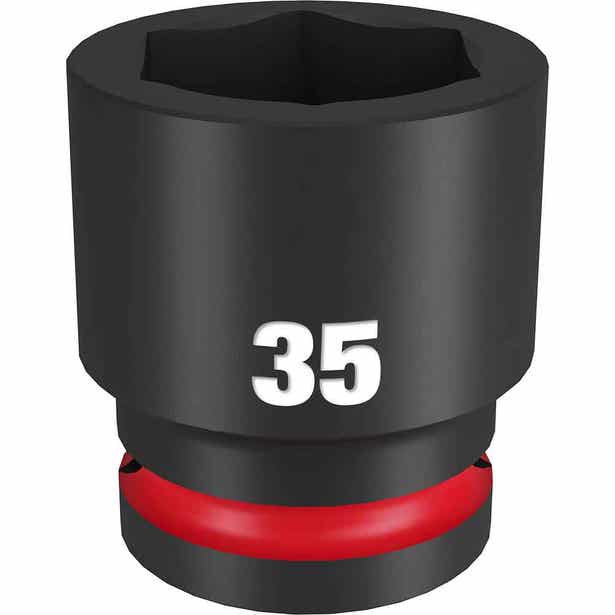 MILWAUKEE SHOCKWAVE 3/4inch Drive 35mm Standard 6 Point Impact Socket 49666373