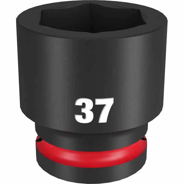 MILWAUKEE SHOCKWAVE 3/4inch Drive 37mm Standard 6 Point Impact Socket 49666375