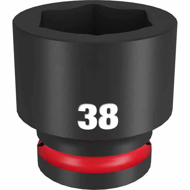 MILWAUKEE SHOCKWAVE 3/4inch Drive 38mm Standard 6 Point Impact Socket 49666376