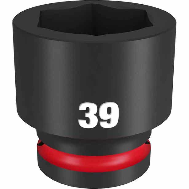 MILWAUKEE SHOCKWAVE 3/4inch Drive 39mm Standard 6 Point Impact Socket 49666377