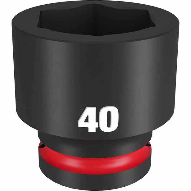 MILWAUKEE SHOCKWAVE 3/4inch Drive 40mm Standard 6 Point Impact Socket 49666378
