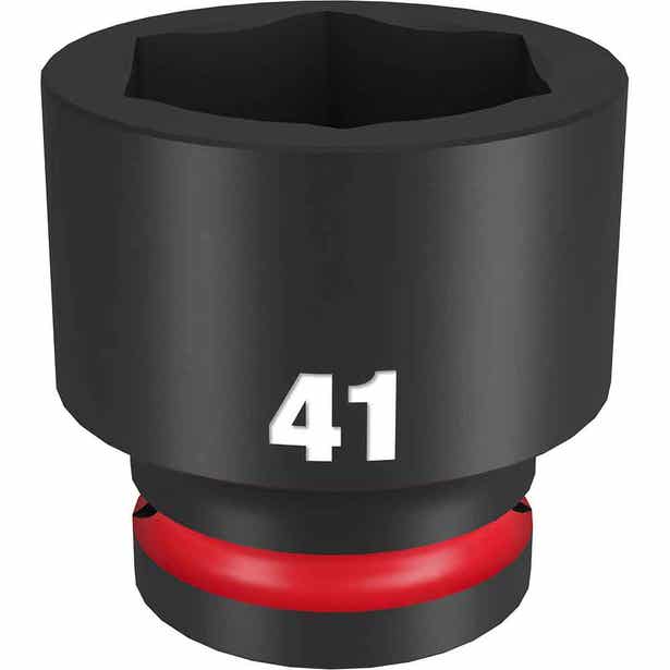 MILWAUKEE SHOCKWAVE 3/4inch Drive 41mm Standard 6 Point Impact Socket 49666379