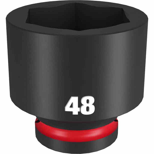MILWAUKEE SHOCKWAVE 3/4inch Drive 48mm Standard 6 Point Impact Socket 49666386