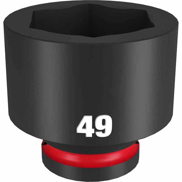 MILWAUKEE SHOCKWAVE 3/4inch Drive 49mm Standard 6 Point Impact Socket 49666387