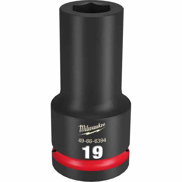 MILWAUKEE SHOCKWAVE 3/4inch Drive 19mm Deep 6 Point Impact Socket 49666394