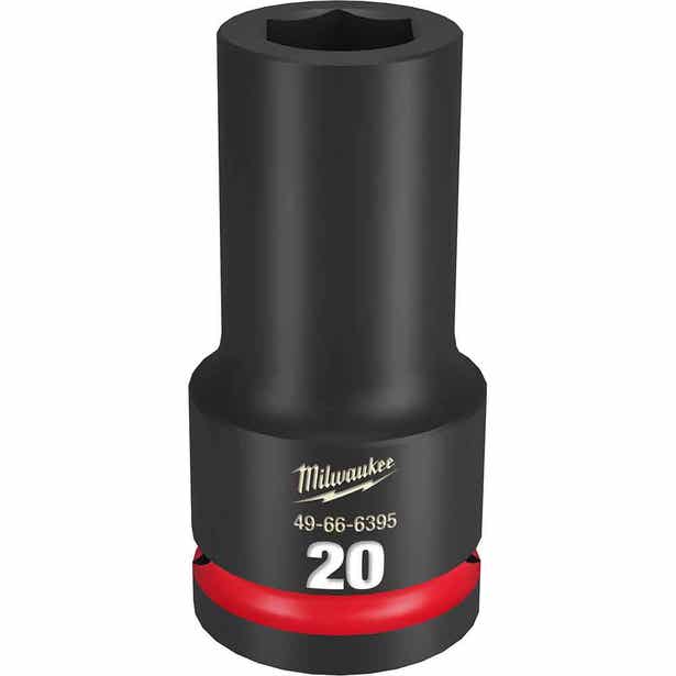 MILWAUKEE SHOCKWAVE 3/4inch Drive 20mm Deep 6 Point Impact Socket 49666395