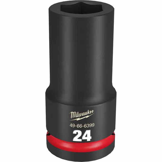 MILWAUKEE SHOCKWAVE 3/4inch Drive 24mm Deep 6 Point Impact Socket 49666399